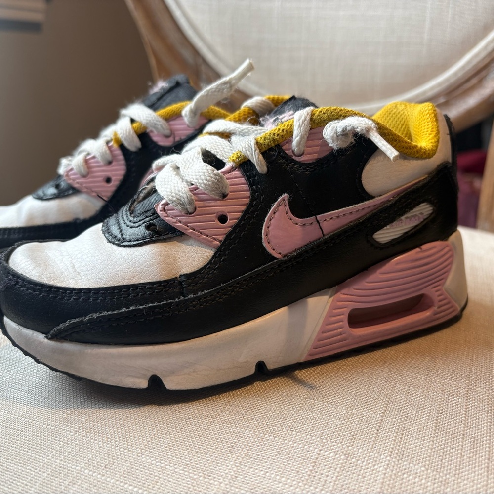 Nike Kids Air Max Sneakers - Black, Pink, and Yellow